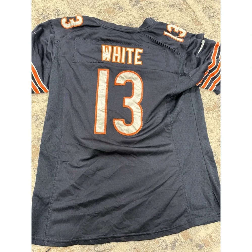 NIKE Kevin‎ White Chicago Bears #13 On Field Game Jersey Kids XXL Blue